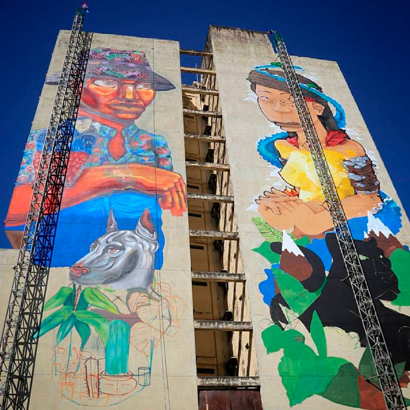 artistas peruanos del grafiti son reconocidos por la municipalidad de asunsion en paraguay