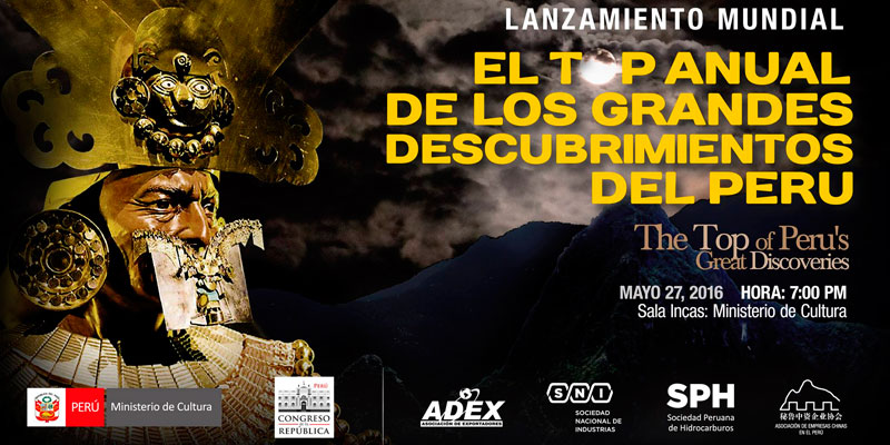 Presentarán al mundo Grandes descubrimientos del Perú en julio