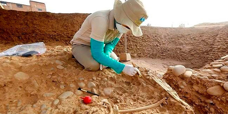 Descubren nuevos entierros humanos de 1700 años de antigüedad en Huaca El Rosal