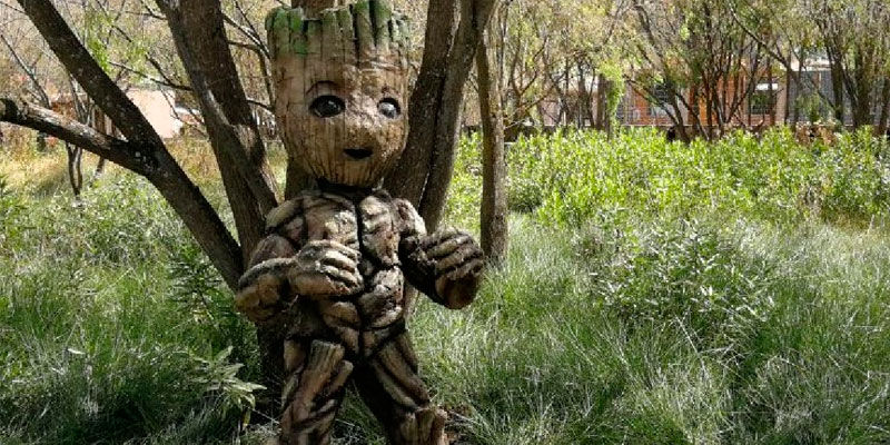 Las increíbles esculturas de Groot en parque ecológico de Cusco