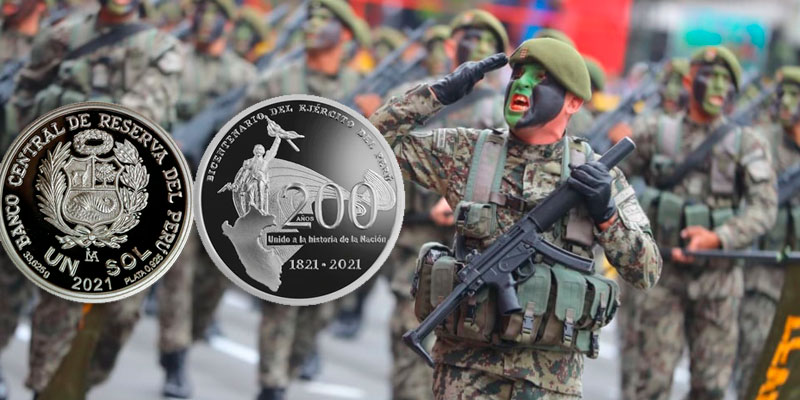 moneda 200 años del Ejército
